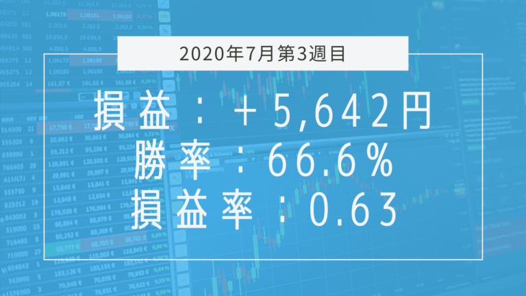 【2020年7月4週目】成績と振り返り