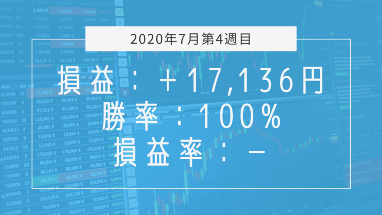 【2020年7月4週目】成績と振り返り