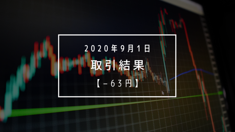 【2020年9月1日（火）】取引結果