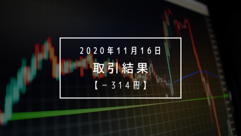 【2020年11月16日（月）】取引結果