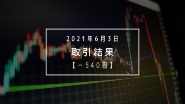 ドル円の上昇獲れずマイナス終了【2021年6月3日（木）】取引結果