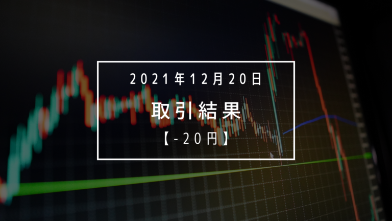 順行するかしないかよりその後の対応【2021年12月20日（月）】取引結果