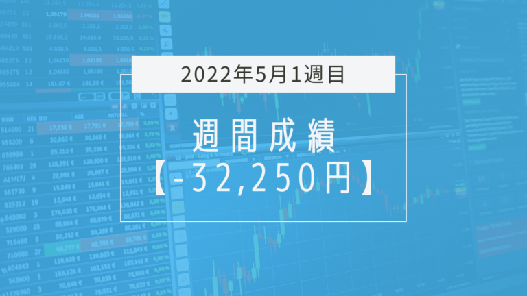 ごーるでんうぃーく大敗【2022年5月1週目】成績と振り返り