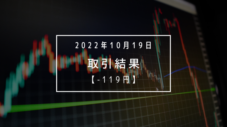 -119円【2022年10月19日（水）】取引結果