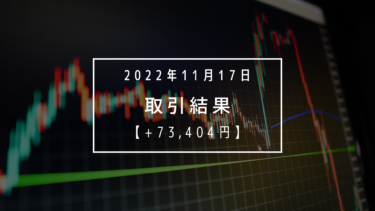 +73,404円【2022年11月17日（木）】取引結果