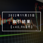 +40,960円【2022年11月23日（水）】取引結果