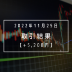 +5,208円【2022年11月25日（金）】取引結果