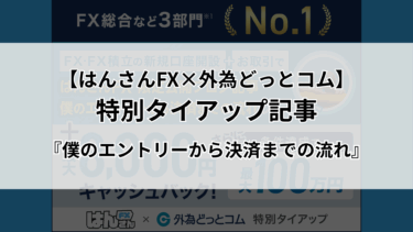 【外為どっとコム特別タイアップ限定公開記事】僕のエントリーから決済までの流れ