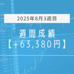 +63,380円【2025年8月3週目】成績と振り返り