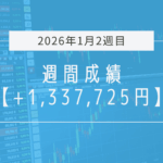 +1,337,725円【2026年1月2週目】成績と振り返り
