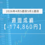 -174,860円【2026年4月5週目~5月1週目】成績と振り返り