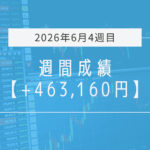 +463,160円【2026年6月4週目】成績と振り返り