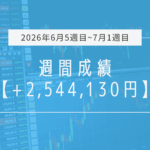 +2,544,130円【2026年6月5週目〜7月1週目】成績と振り返り