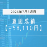 +58,110円【2026年7月3週目】成績と振り返り