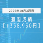 +358,930円【2026年10月3週目】成績と振り返り
